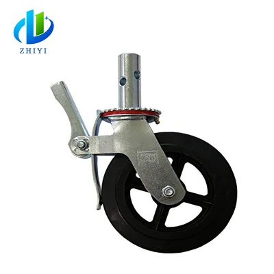 Heavy Duty Caster Wheel 6inch and 8inch Heavy Duty Rubber Wheels Scaffold Wheel Mobile Scaffolding Caster Wheels