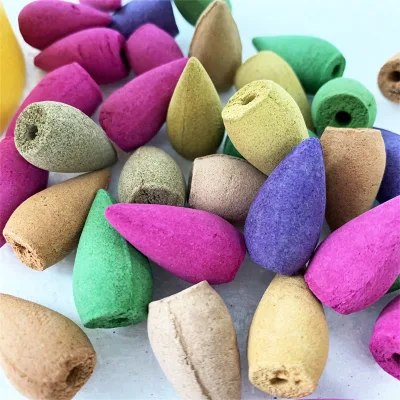 100pcs Mixed Backflow Incense Cones Household Natural Fragrant Reflux Aromatherapy Cones Reflux Tower Incense Tea Room Incense