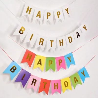 Multicolor Happy Birthday Banner for Kids Adults Baby Shower Wedding Anniversary Party Decor Versatile Party Bunting
