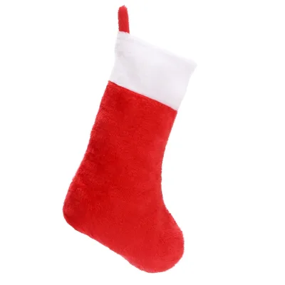 Custom Fireplace Hanging Decorative Plush Premium Christmas Stocking Wholesale Red Personalized Christmas Stocking