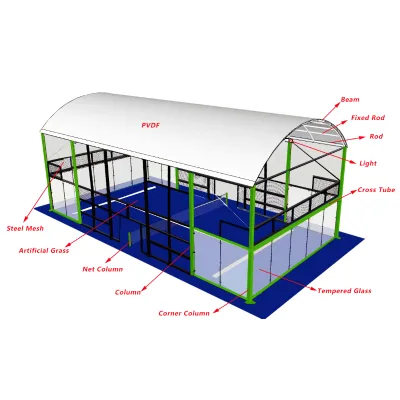 Mode FI Padel Court Wth Integration Roof Padel Court with Tent
