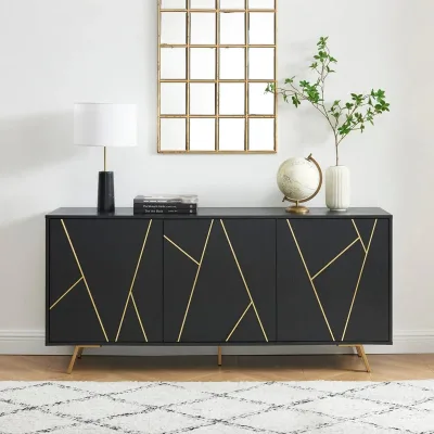 Luxury European Vintage Living Room Cabinets Drawers Adornment Ark Wood Chest Buffet Sideboards Display Cabinets
