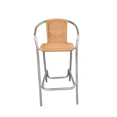 Balcony bar rattan 65cm outdoor metal bar stool