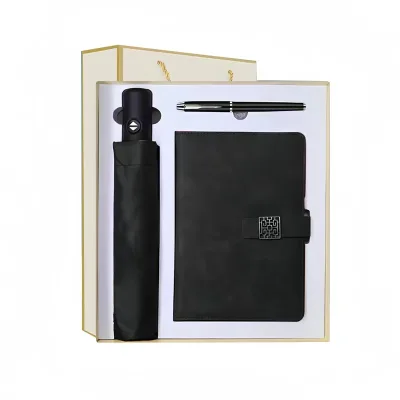 2024 Luxury A5 Diary Notebook Set PU Cover Journal with Customizable Gift Bottle USB Pen and Gift Box