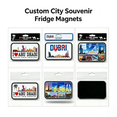 Custom Printed Embossed Fridge Magnet 6x12 CM Tourist Souvenir Gift for Travel Promotion