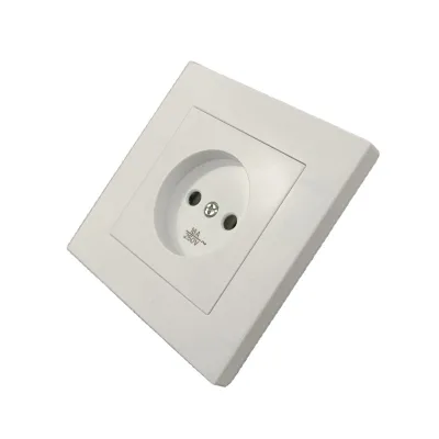 Low Power 1 Gang Socket Without Grounding Eco-Friendly Electrical