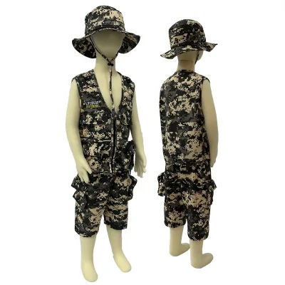 Kids Explorer Vest and Hat Costume Backyard Safari Cargo Vest for Kids Outdoor Activity Gifts
