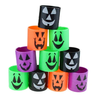 Novelty Halloween Rainbow Circle Plastic Spring Circle Fun Children's Ghost Festival Rainbow Circle Toys