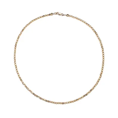 Gemnel Beaded Ball Cubic Choker Trendy Fancy Women's Jewelry Gold Link Body Bead Chain Choker Necklace