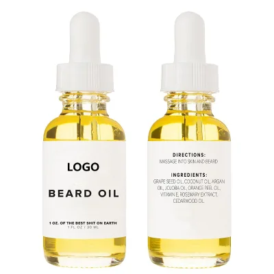 Private Label Best Mens Hair Beard Conditioning Growth Oil 100% Natural Organic Faster Growth Beard Oil