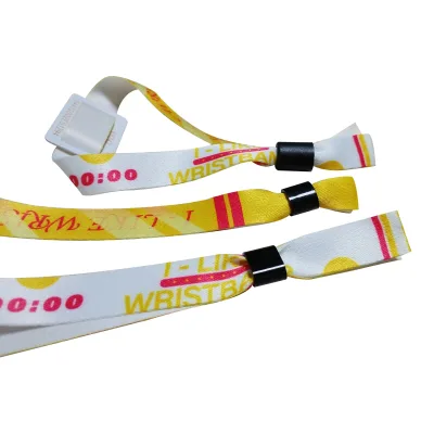 Custom Woven Fabric RFID Wristband NFC Asset Tags Labels Waterproof Elastic Stretch N-TAG213 1K for Event Membership Cards