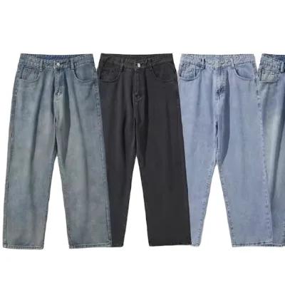 High Quality Customize Logo Classic Style Straight Legging Jeans Women Boot Cut Denim Baggy Jeans