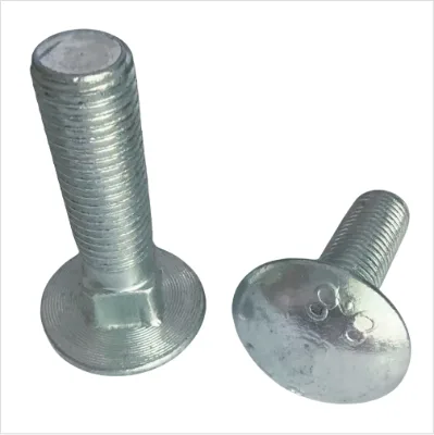 M6M8M10M 12 304 Stainless Steel Big Head Carriage Bolt Plain Square Neck Screw Carbon Steel Hex Shelf Screw Carriage Screw