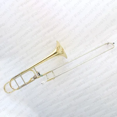 Bb / F Stand Brass Body Tenor Trombone Musical Instrument Sale with Boquillas De Trombone and Instrument Bag Trombone Tenor OEM
