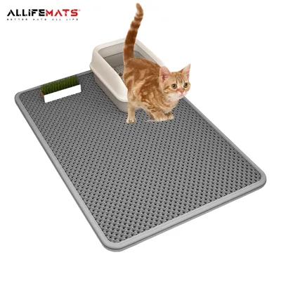 Customized Different Colors and Sizes Household Keep the Floor Neat and Clean Waterproof Anti-Slip Eva Cat Litter Mats