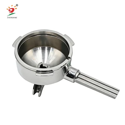 EverShine Brand Manual Stainless Steel 420 Coffee Dosing Funnel with Handle for Espresso Portafilters