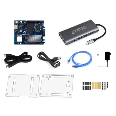 Transparent PC Case for Arduino UNO Q, Supports Installation With the UNO Media Carrier Board, With Precise Opening Design