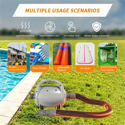 EASYFUN Factory Customized Inflatable Air Pump for Pool Castle and Touch Ball Slide
