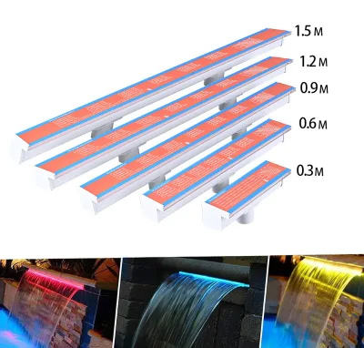 Water Descent Light 300mm Waterfall LED Light Blade RGB Color for with Remote Controller IP68 Rated Underwater Use