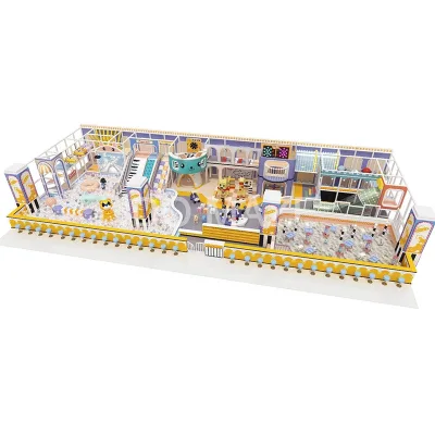 Children Playground Indoor Amusement with Baby Car Tower Sand Pool Toys Ball Pool with Slide