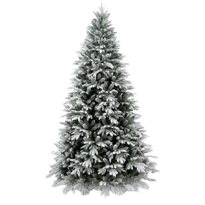 Custom Size Snowy Christmas Tree With 600 Lights Ornaments