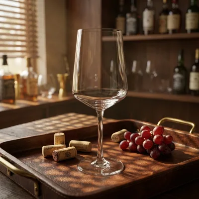 Modern Design Acrylic Plastic High-sided Wine Glass