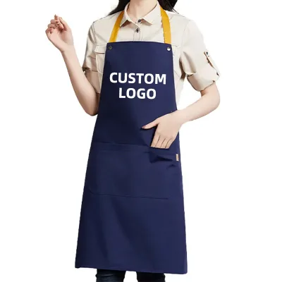 Custom Cheap Price Chef Apron Customized Logo Aprons Kitchen