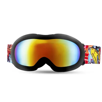 UV400 Children's Custom Sports Eyewear Anti-Fog Ski Goggles Snowboard Goggles Cylindrical Lens Kids Fashionable Skiing