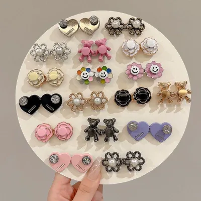 PDANY Reusable Button Pins Suitable Adjustable Daisy Jeans Button Pins Pants Waist Tighteners With Buttons for Loose Jeans