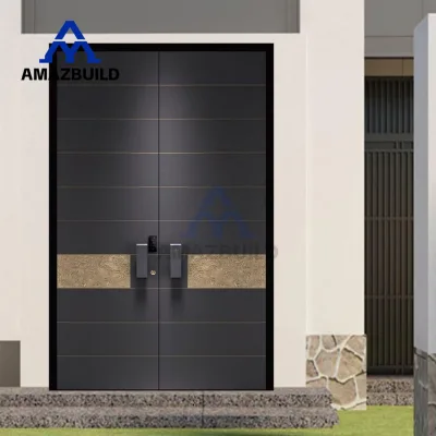 AMAZBUILD Custom Luxury Entrance Door Simple Atmospheric Entrance Door with Modern French and Simple Design