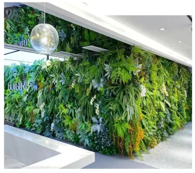 Customizable Artificial Green Wall Panel Eco-Friendly Faux Plant Wall for Indoor/Outdoor Decoration