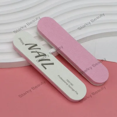 Personalized Wholesale 2-in-1 Nail Shaping Polishing Strip Customizable Logo Nail File Sponge Nail Buffer