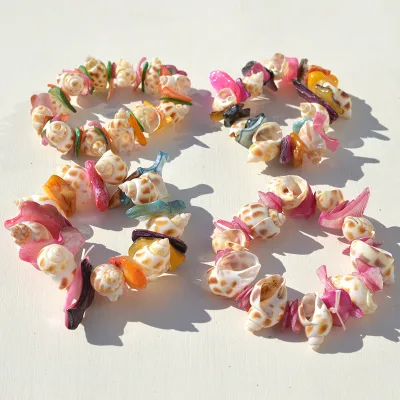 Handmade Natural Seashell Conch Bracelet Charm DIY Necklace Womens Jewelry Gift