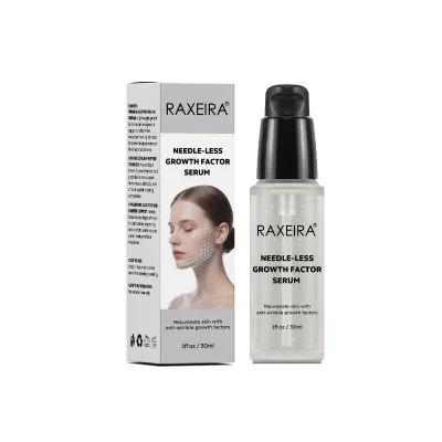 Factory Price Needle-less Growth Factor Serum Hyaluronic Acid Peptides and Vegan Wrinkle Remover Ampoules Serum Anti Aging Serum