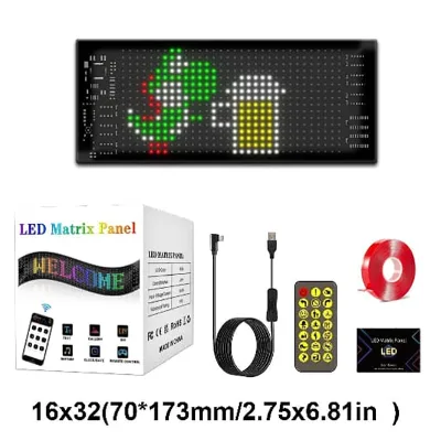 Truck Vehicles Condition Blinking Devil Eyes Lights Portable Car Exterior Decoration Protection Dynamic LED Eye Display Panel