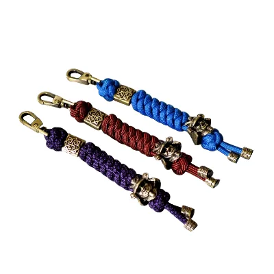 Custom Handmade Paracord Lanyard Keychain Knife Lanyard with Bead