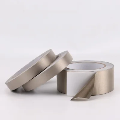 Kuliwei Double Sided Conductive Fabric EMI Shielding Tape, Mutual Conductive Copper Nickel Plated Cloth Tape