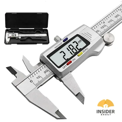 Insider 6-Inch 150mm Digital Calipers Stainless Steel Electronic Digital Vernier Caliper Metal /carbon Fiber Caliber