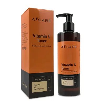 Organic Face Toner Sulfate-Free and Vitamin C & Squalane Lightening Pigmentation Corrector & Moisturizer in Pad Form