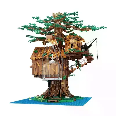 Mould King 16033 Educational Toys Streetscape Lighting Forest Tree House Building Blocks Bricks
