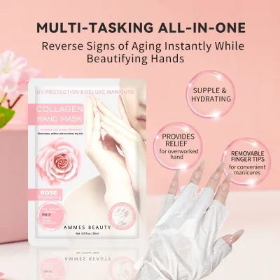 US Free Shipping Uv Protection Manicure Gloves Hand Mask Collagen Moisturizing Gloves Nail Salon Must Have Gloves for Nails