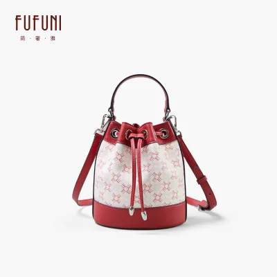 Wholesale High Quality Fashionable OEM ODM Custom Red Women's Bucket Bag Ladies