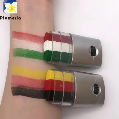 Water-Based Face & Body Paint for Kids Sports Events Fan Stick Flag