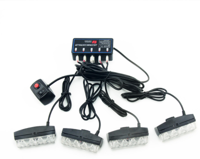 LED-331 4pcs Grill Light Waterproof Car Led Grille Smoked Lens Ultra Bright Raptor Style Grill Light Universal for Car