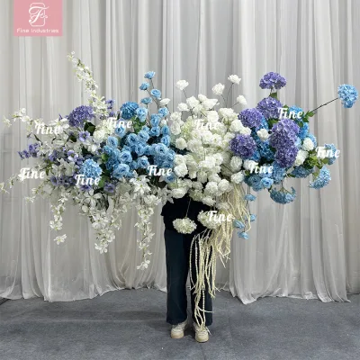 New Design Colorful Flower Runner Wedding Flower Runner Decoration Artificial Flower Runner