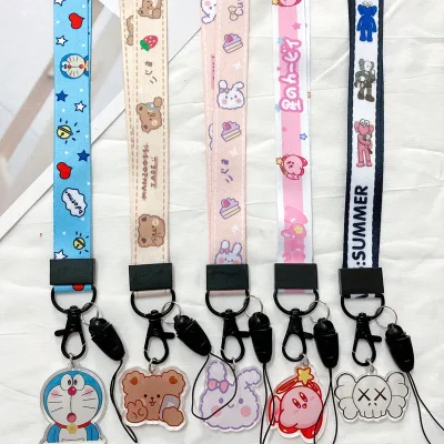 Mobile Phone Lanyard Polyester Adjustable Eco-friendly High Quality Fashionable Customizable Colorful Plastic Hook Rope Custom