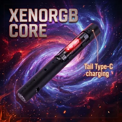 Nexussabers High Quality Baselit Xenorgb Hard Chassis Tail Type-C Charging with Bass Speaker Glow Sticks Lightsabers Accessories