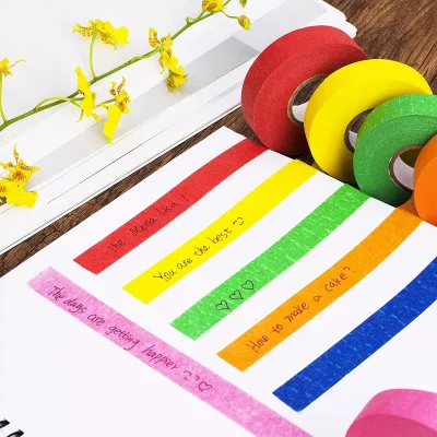 Low Tack General Purpose Automotive High Temperature Resistance Orange Colour Yellow Masking Tape