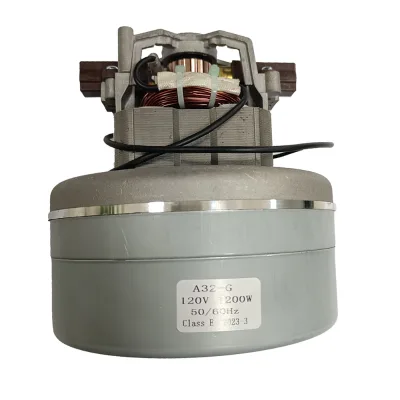 Single-Phase 220V AC Brush Vacuum Cleaner Motor with Thru-Flow Discharge Feature