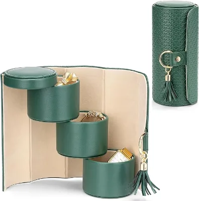 Leather Roll Type Travel Jewelry Box Necklace Jewelry Sorting Storage Box Jewelry Storage case